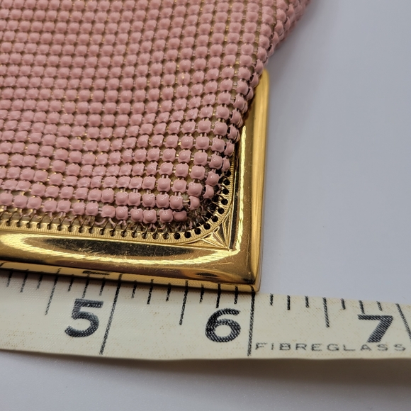 VTG Whiting and Davis Pink and Gold Mesh Clutch Purse | SIGNED - Picture 13 of 13